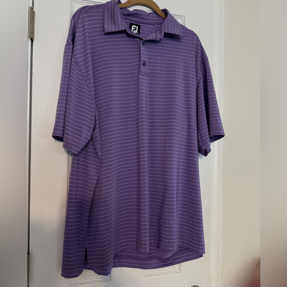 FootJoy Purple Striped Men's Golf Polo